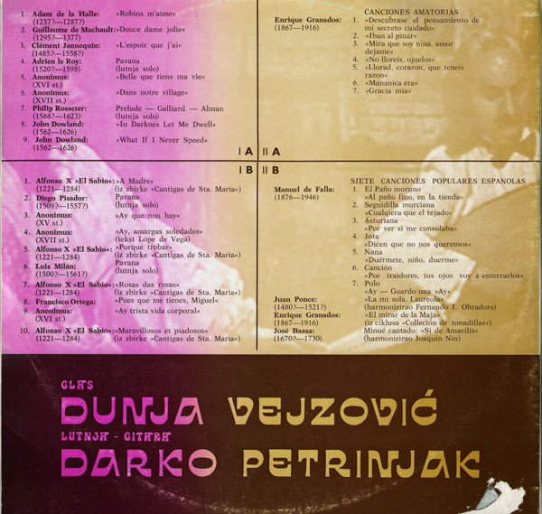 Dunja Vejzović / Darko Petrinjak - Dunja Vejzović / Darko Petrinjak (2xLP, Album)