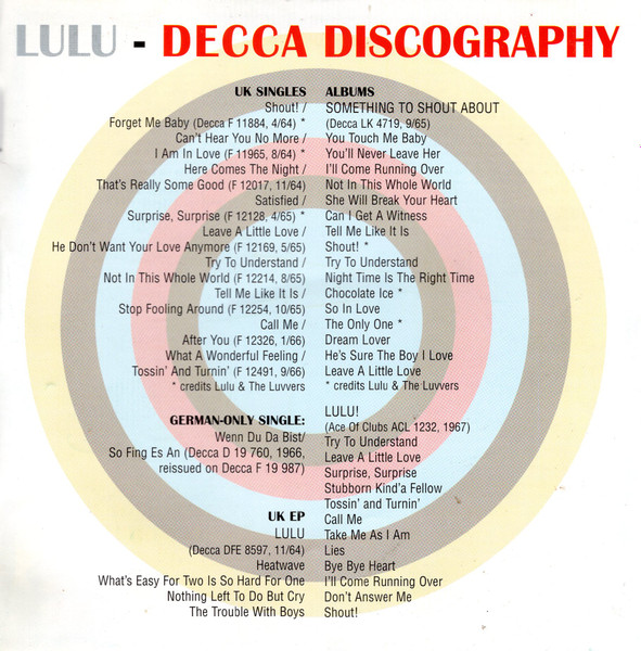 Lulu - Shout! The Complete Decca Recordings (2xCD, Comp)