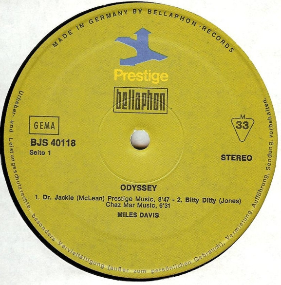Miles Davis - Odyssey! (LP, Album, RE)