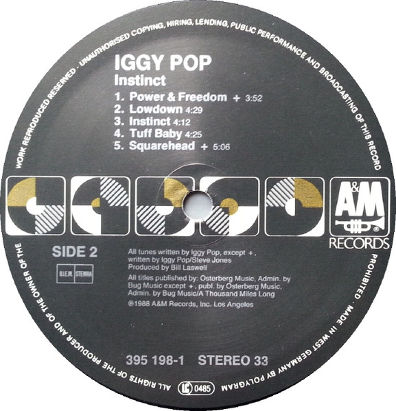 Iggy Pop - Instinct (LP, Album)
