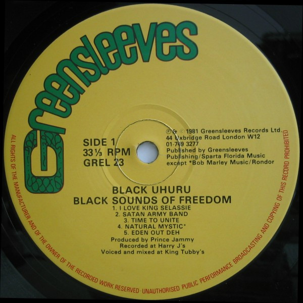 Black Uhuru - Black Sounds Of Freedom (LP, Album)