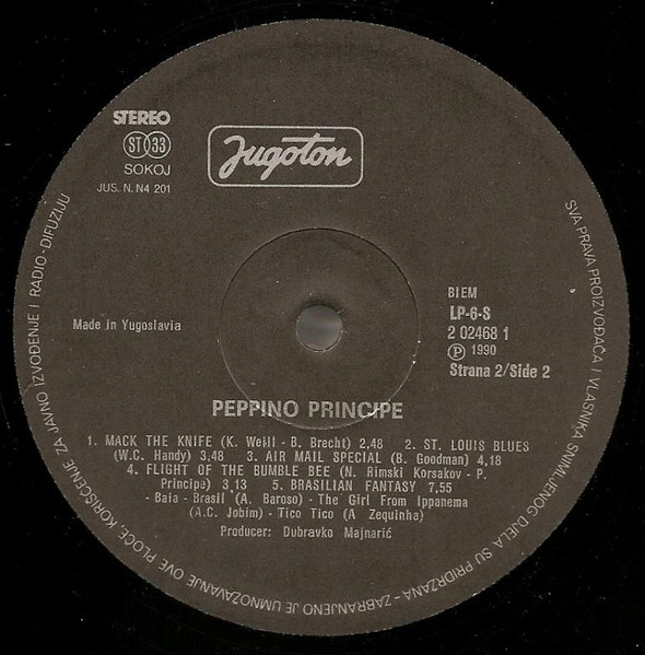 Peppino Principe & Trio Vanje Lisaka - Swing Party III - Live (LP, Album)