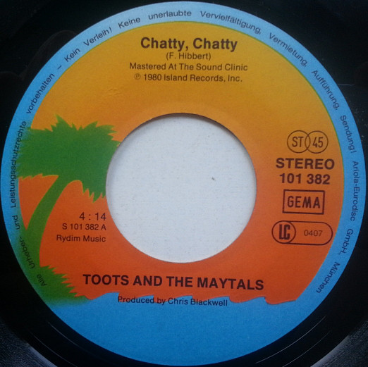 Toots & The Maytals - Chatty, Chatty / Turn It Up (7