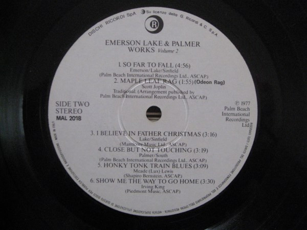 Emerson Lake & Palmer* - Works Volume 2 (LP, Album, Emb)