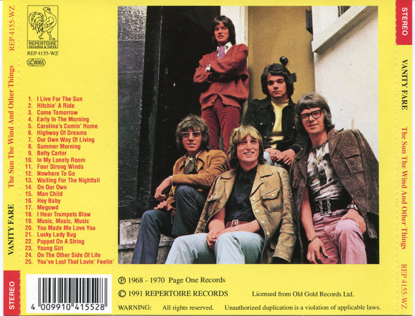 Vanity Fare - The Sun  The Wind And Other Things (CD, Comp)