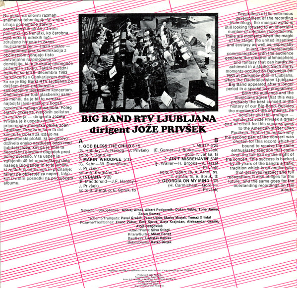 Joan Faulkner & Big Band RTV Ljubljana Dirigent Jože Privšek - Joan Faulkner (LP, Album)