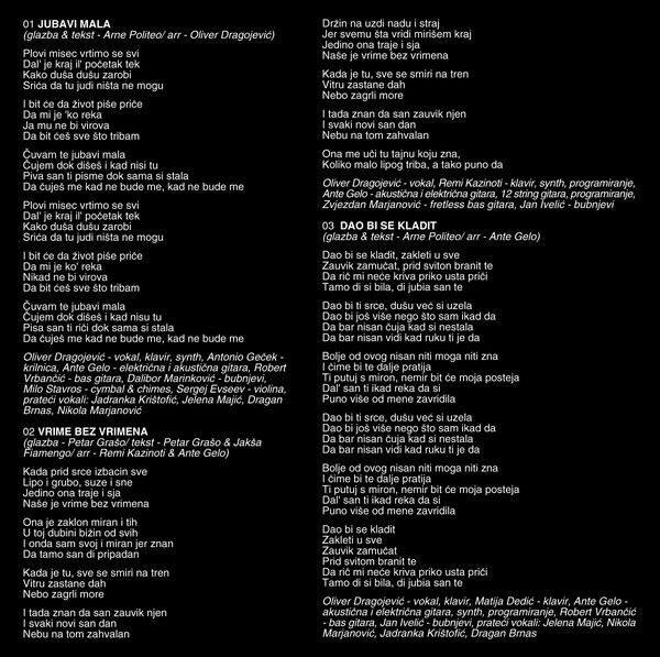 Oliver* - Samo Da Je Tu (CD, Album)