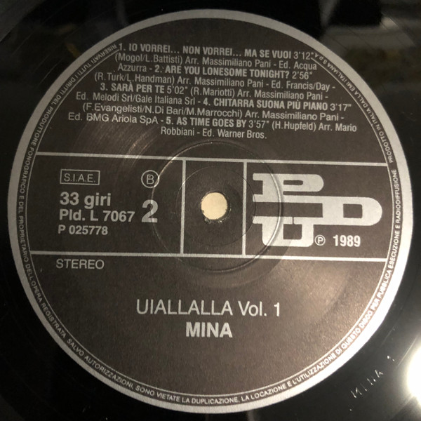 Mina (3) - Uiallalla (2xLP, Album, Gat)