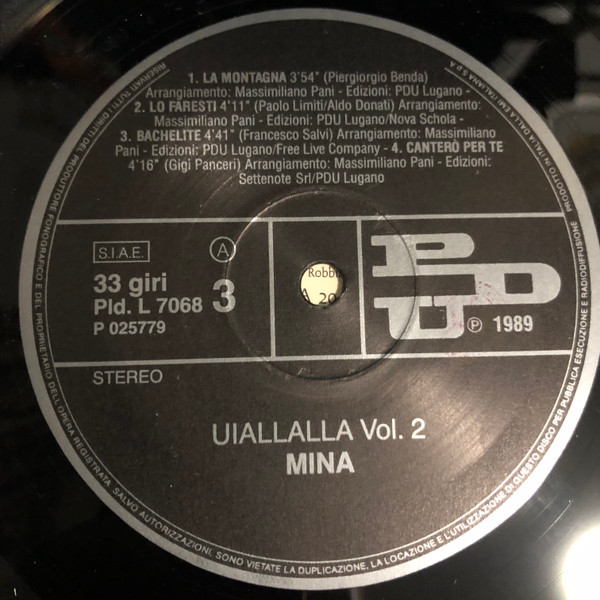 Mina (3) - Uiallalla (2xLP, Album, Gat)