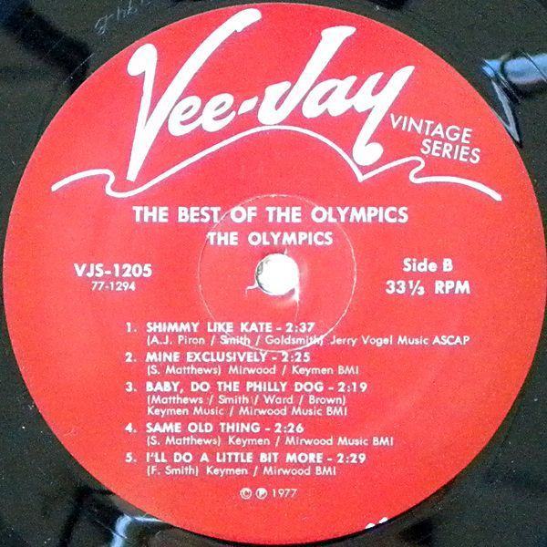 The Olympics - The Best Of The Olympics (LP, Comp, RE)