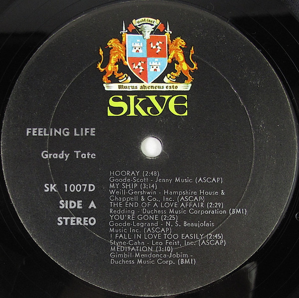 Grady Tate - Feeling Life (LP, Album, Mon)