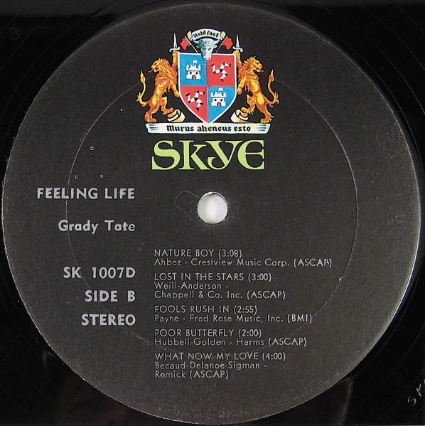 Grady Tate - Feeling Life (LP, Album, Mon)