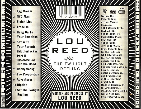 Lou Reed - Set The Twilight Reeling (CD, Album)