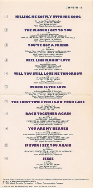 Roberta Flack - The Best Of Roberta Flack (CD, Comp, RE)
