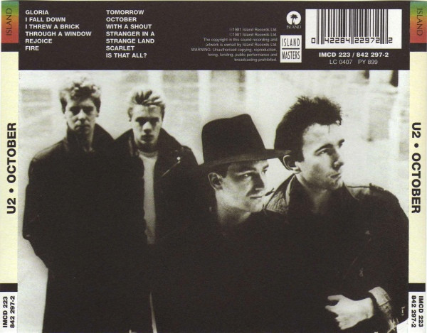 U2 - October (CD, Album, RE)
