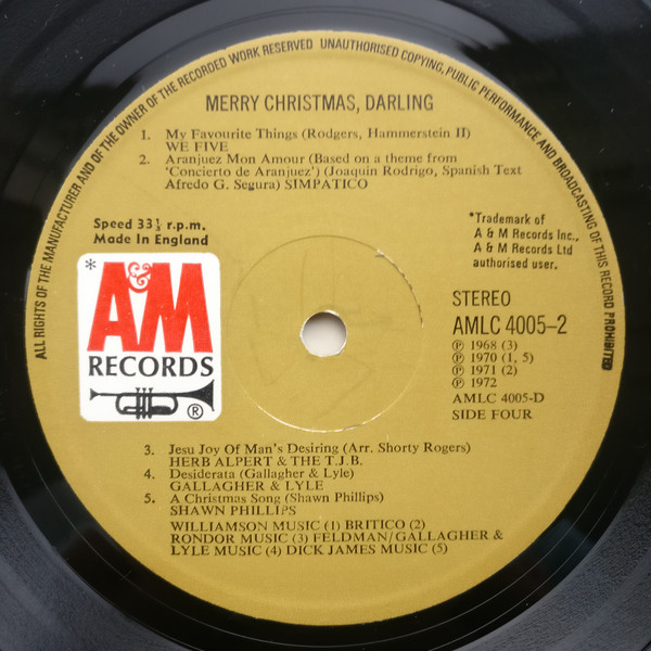 Various - Merry Christmas Darling (2xLP, Comp)