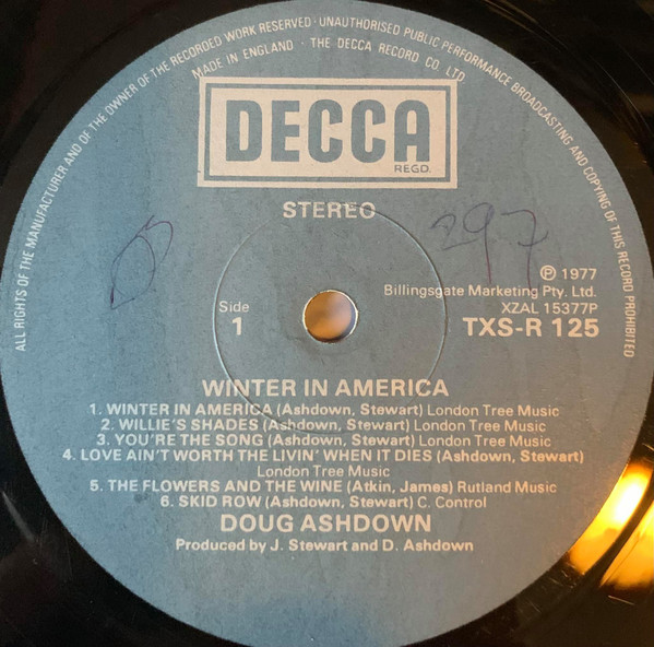 Doug Ashdown - Winter In America (LP, Album, RE, Gat)
