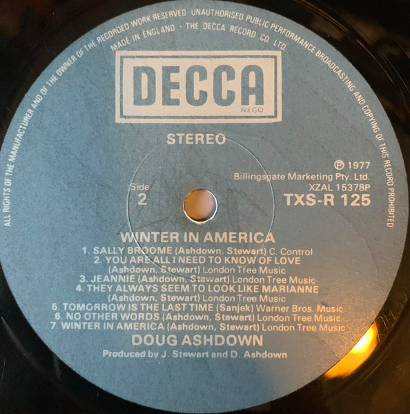 Doug Ashdown - Winter In America (LP, Album, RE, Gat)