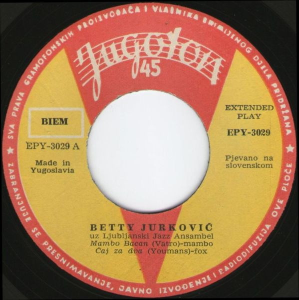 Betty Jurković* - Betty Jurković Uz Ljubljanski Jazz Ansambel (7