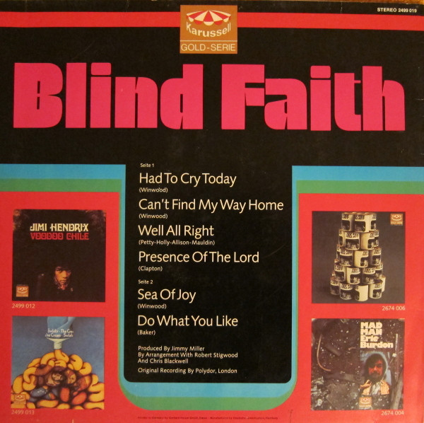Blind Faith (2) - Blind Faith (LP, Album, RE)