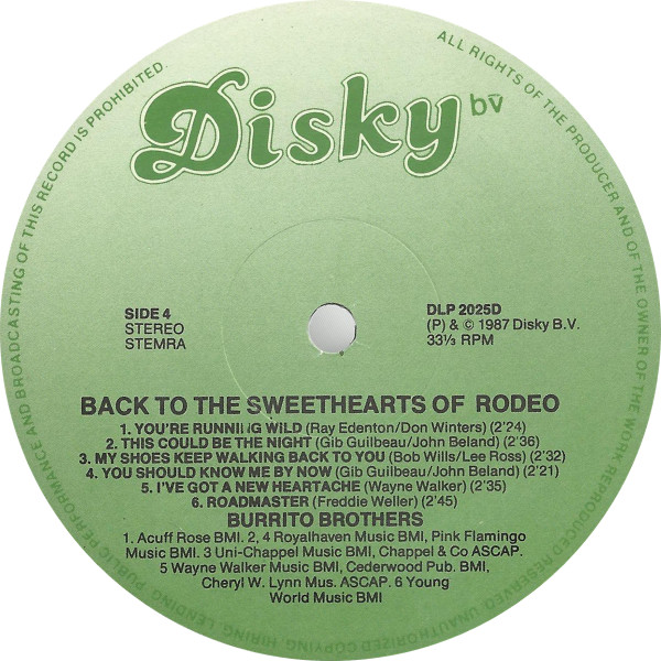 The Burrito Bros* - Back To The Sweethearts Of The Rodeo (2xLP, Album, Gat)