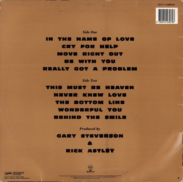 Rick Astley - Free (LP, Album)