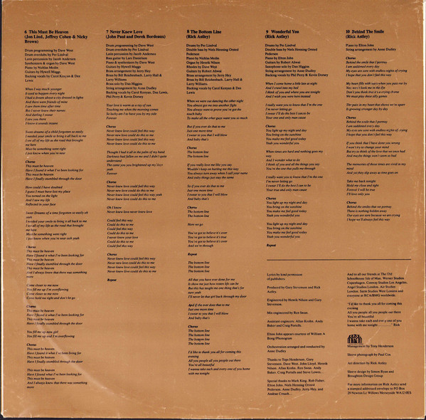 Rick Astley - Free (LP, Album)