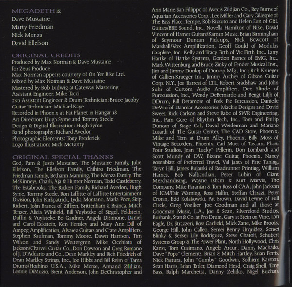 Megadeth - Youthanasia (CD, Album, Copy Prot., RE, RM, Rem)