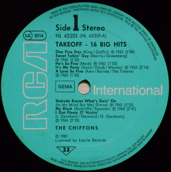The Chiffons - 16 Big Hits (LP, Comp)