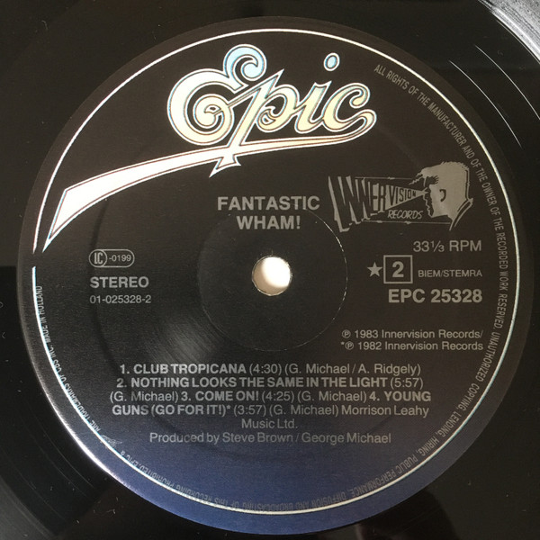 Wham! - Fantastic (LP, Album, Ltd, RE, RP, Pos)