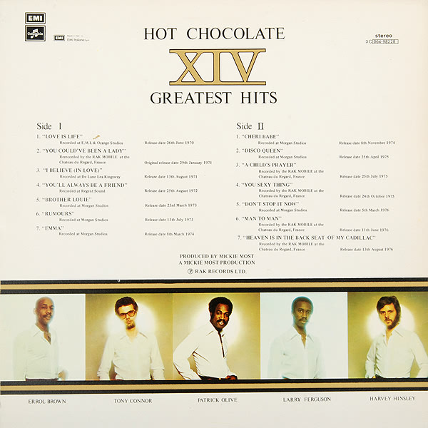 Hot Chocolate - XIV Greatest Hits (LP, Comp)