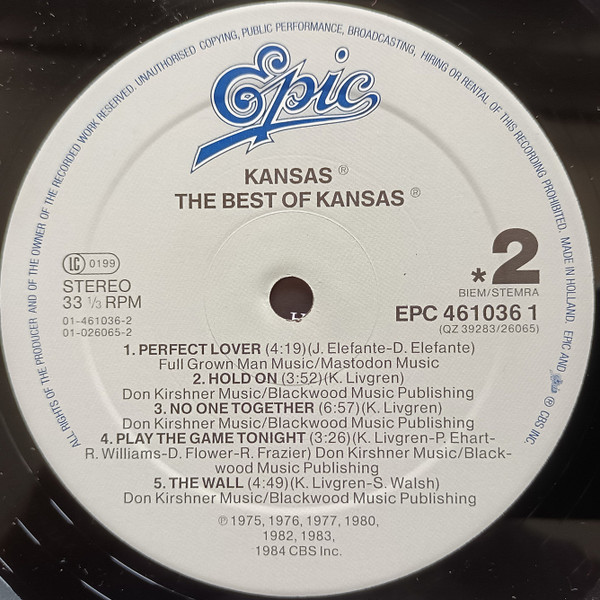 Kansas (2) - The Best Of Kansas (LP, Comp, RE)