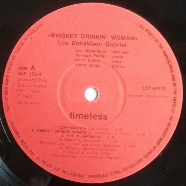 Lou Donaldson Quartet - Forgotten Man (LP, Album)