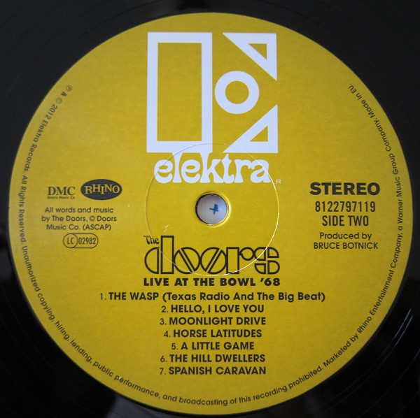 The Doors - Live At The Bowl '68 (2xLP, Album, Gat)