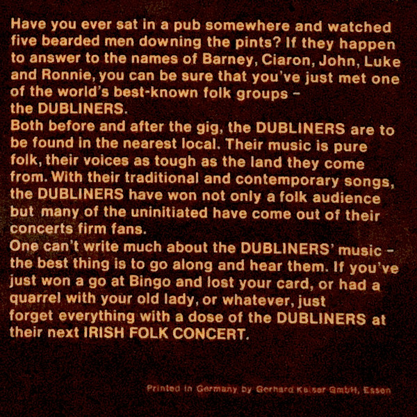 The Dubliners - Plain And Simple (LP, Album)