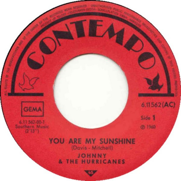 Johnny & The Hurricanes* - You Are My Sunshine (7