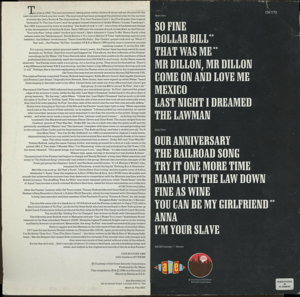 The Fiestas - The Oh So Fine Fiestas (LP, Comp)