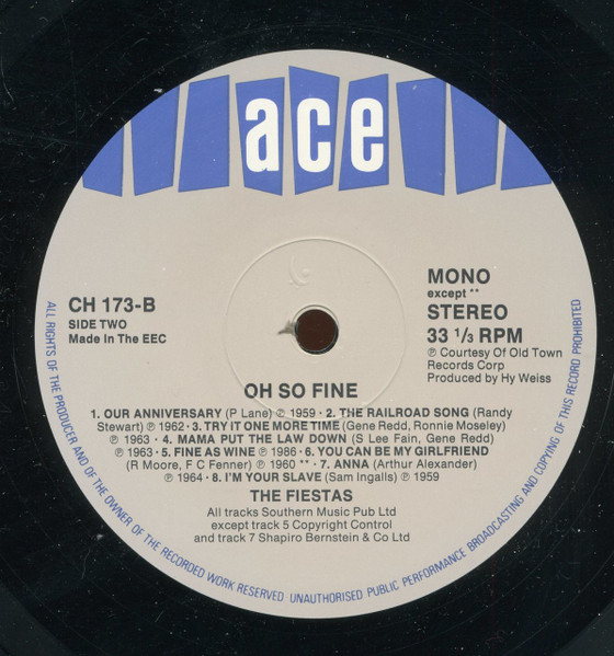 The Fiestas - The Oh So Fine Fiestas (LP, Comp)