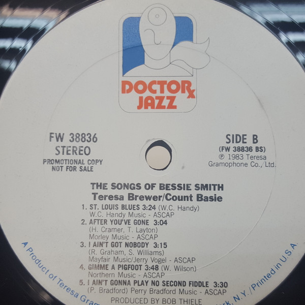 Count Basie / Teresa Brewer - The Songs Of Bessie Smith (LP, Album, RE)