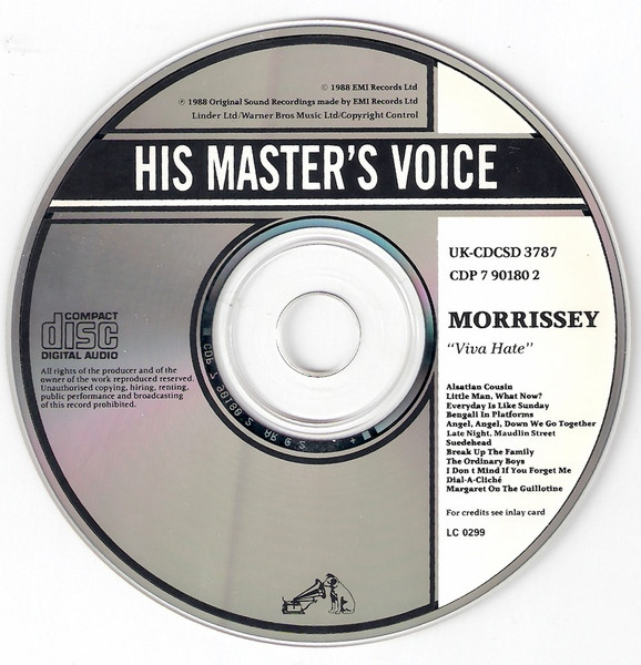 Morrissey - Viva Hate (CD, Album)