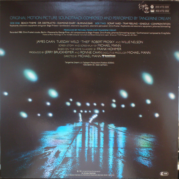 Tangerine Dream - Thief (LP, Album, M/Print)