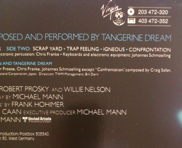 Tangerine Dream - Thief (LP, Album, M/Print)