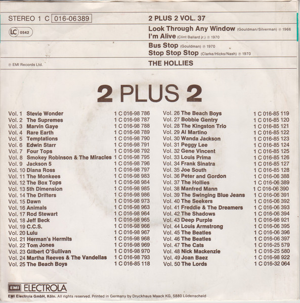 The Hollies - Look Through Any Window / I'm Alive / Bus Stop / Stop Stop Stop (7