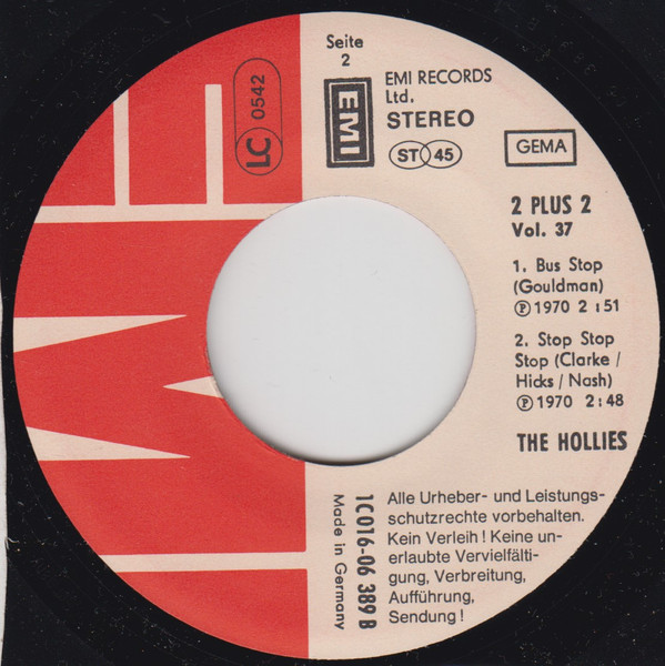 The Hollies - Look Through Any Window / I'm Alive / Bus Stop / Stop Stop Stop (7