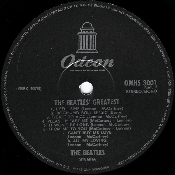 The Beatles - Beatles' Greatest (LP, Comp, Mono, RE)