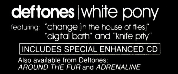 Deftones - White Pony (CD, Album, Enh)