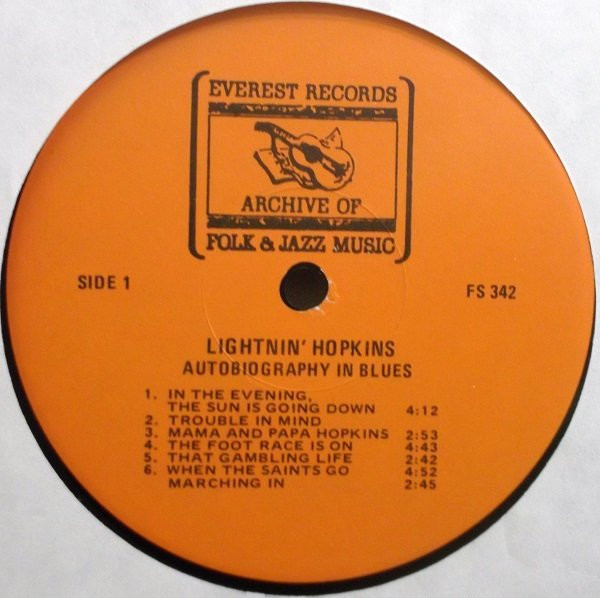 Lightnin' Hopkins - Autobiography In Blues (LP, RE)