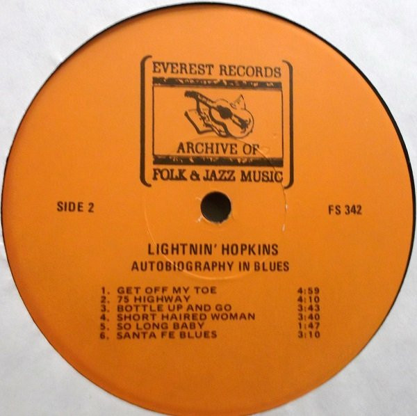 Lightnin' Hopkins - Autobiography In Blues (LP, RE)