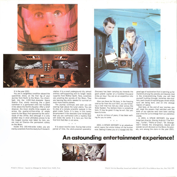Various - 2001: A Space Odyssey (Music From The Motion Picture Sound Track) (LP, Album, RE, RP, Gat)