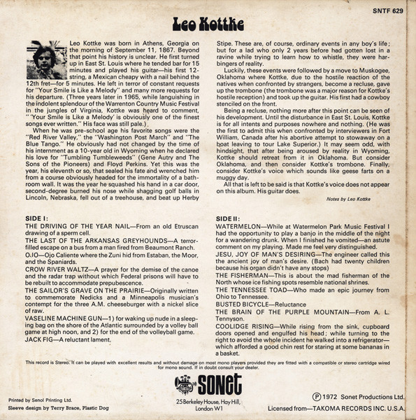Leo Kottke - 6 & 12 String Guitar (LP, Album)